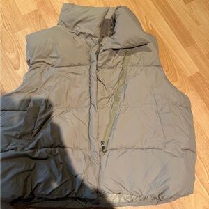 Women's Tan Puffer Vest